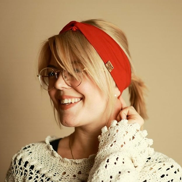 Basic Haarband - Natur Rot