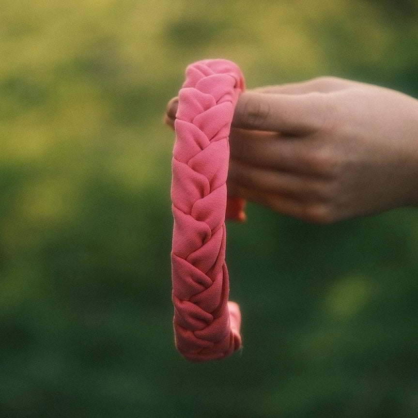 Lola pink - geflochtener Haarreif