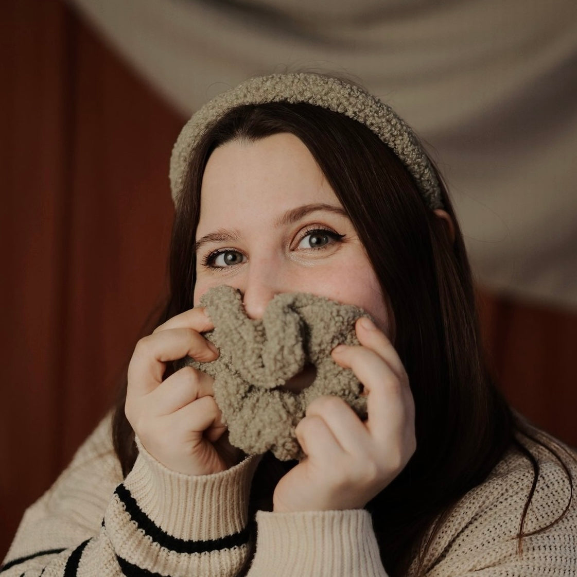 Scrunchie Teddy Pistazie