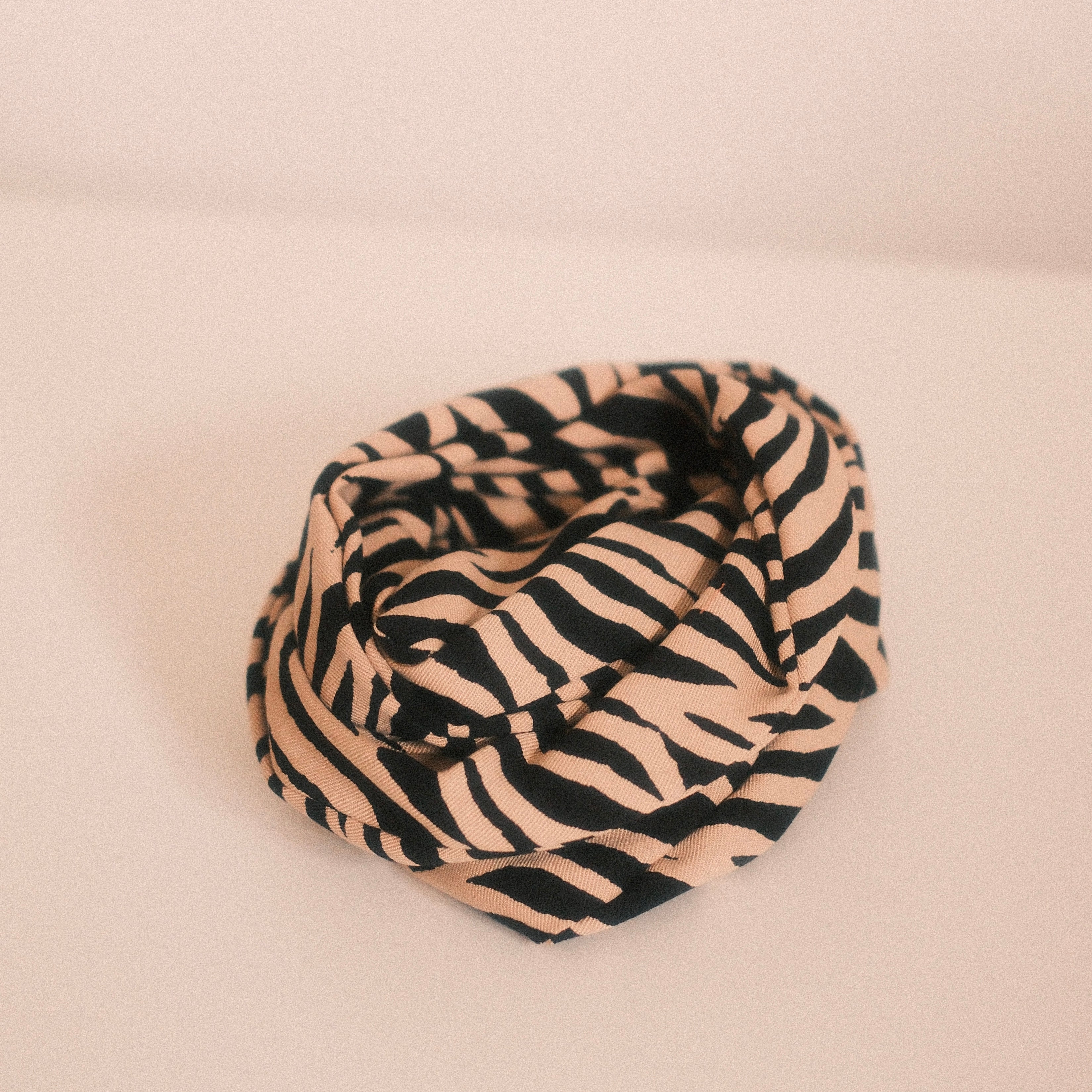 Drahthaarband breit - Beige Zebra