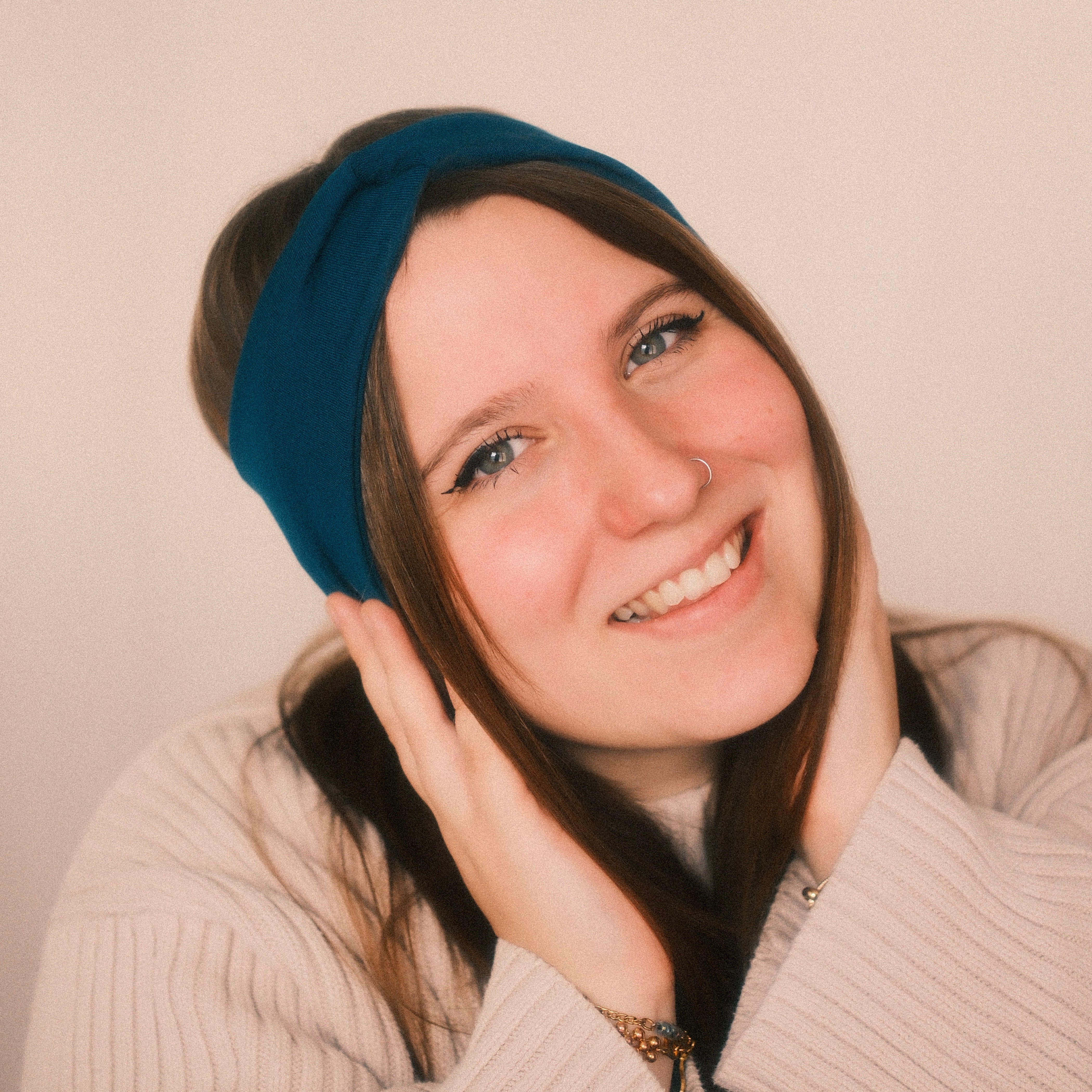 Basic Haarband -Petrol