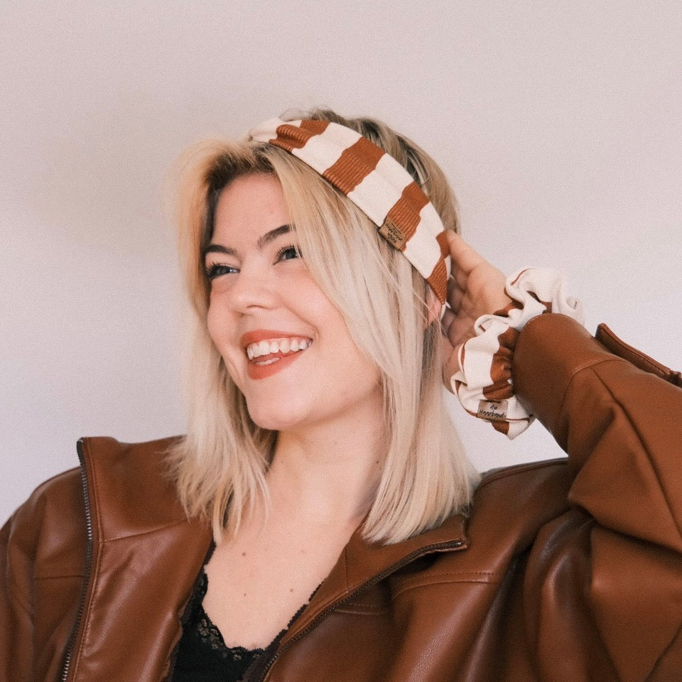 Scrunchie - Stripes Braun