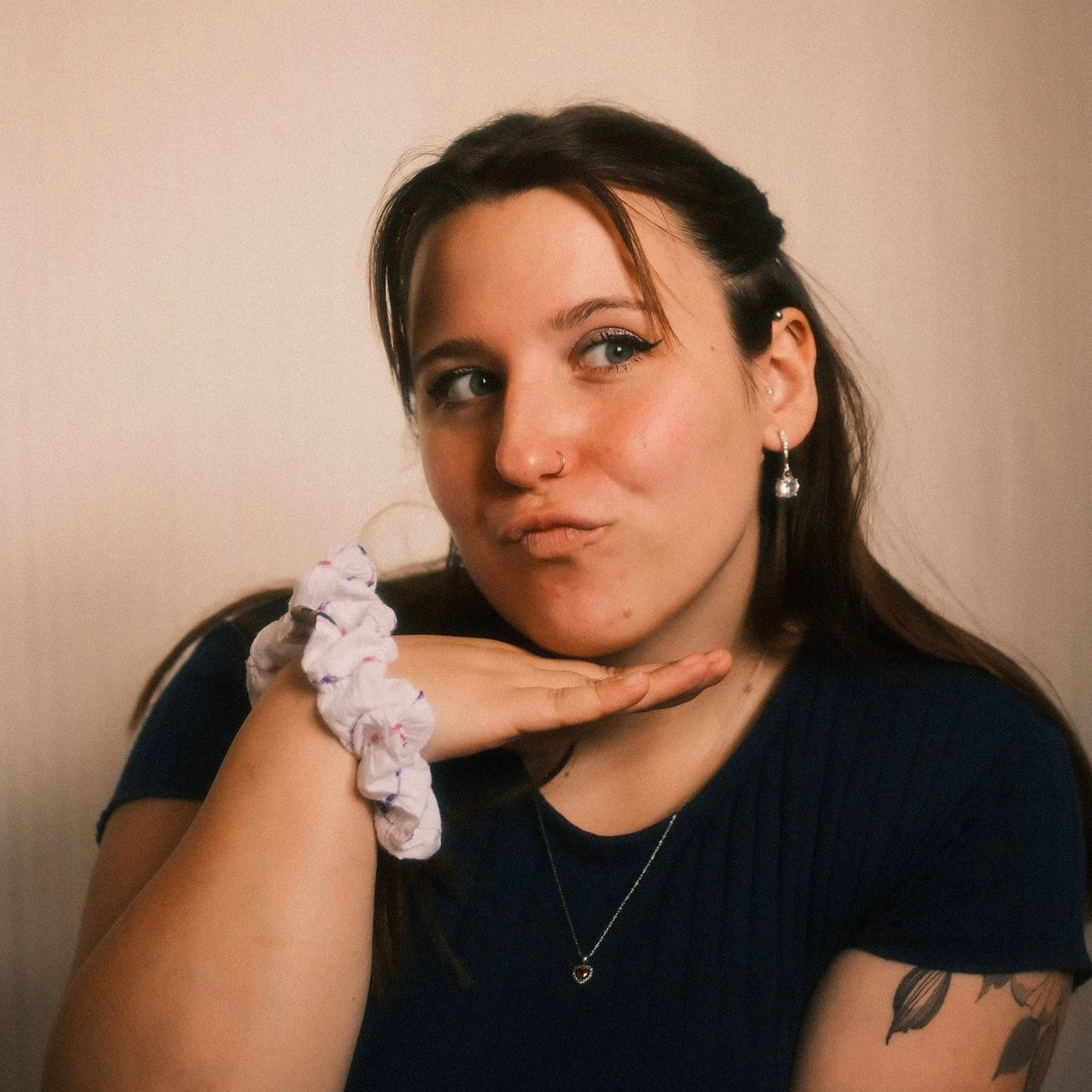 Scrunchie Boho weiß