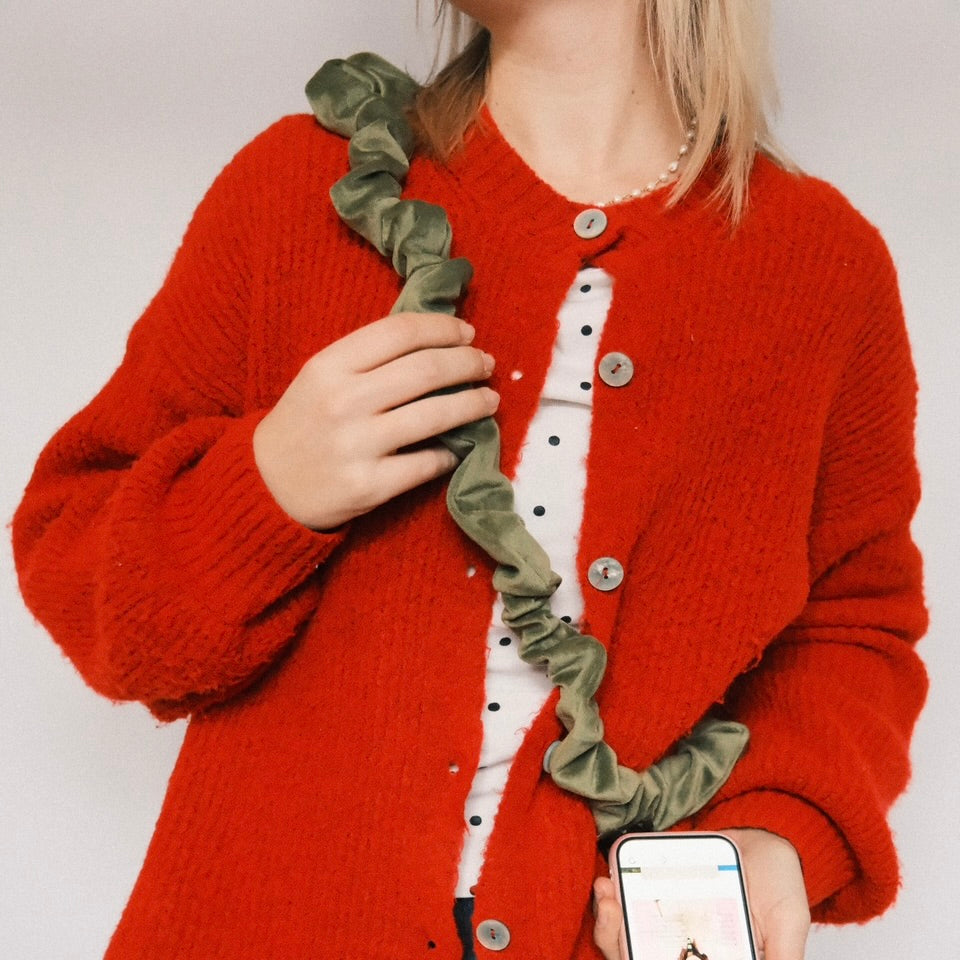 Handykette - Samt Hellgrün