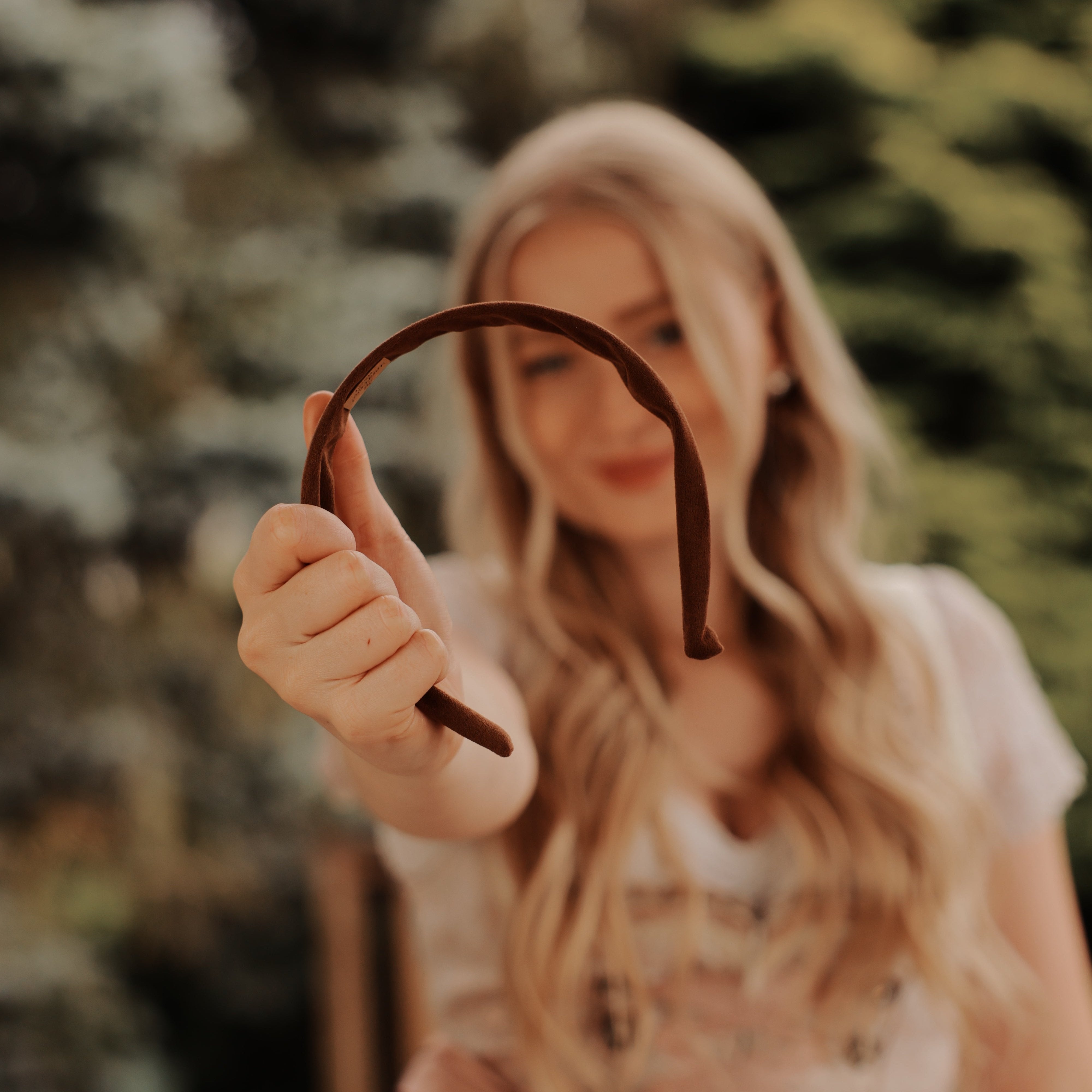 Dirndlhaarreif - glatt Braun