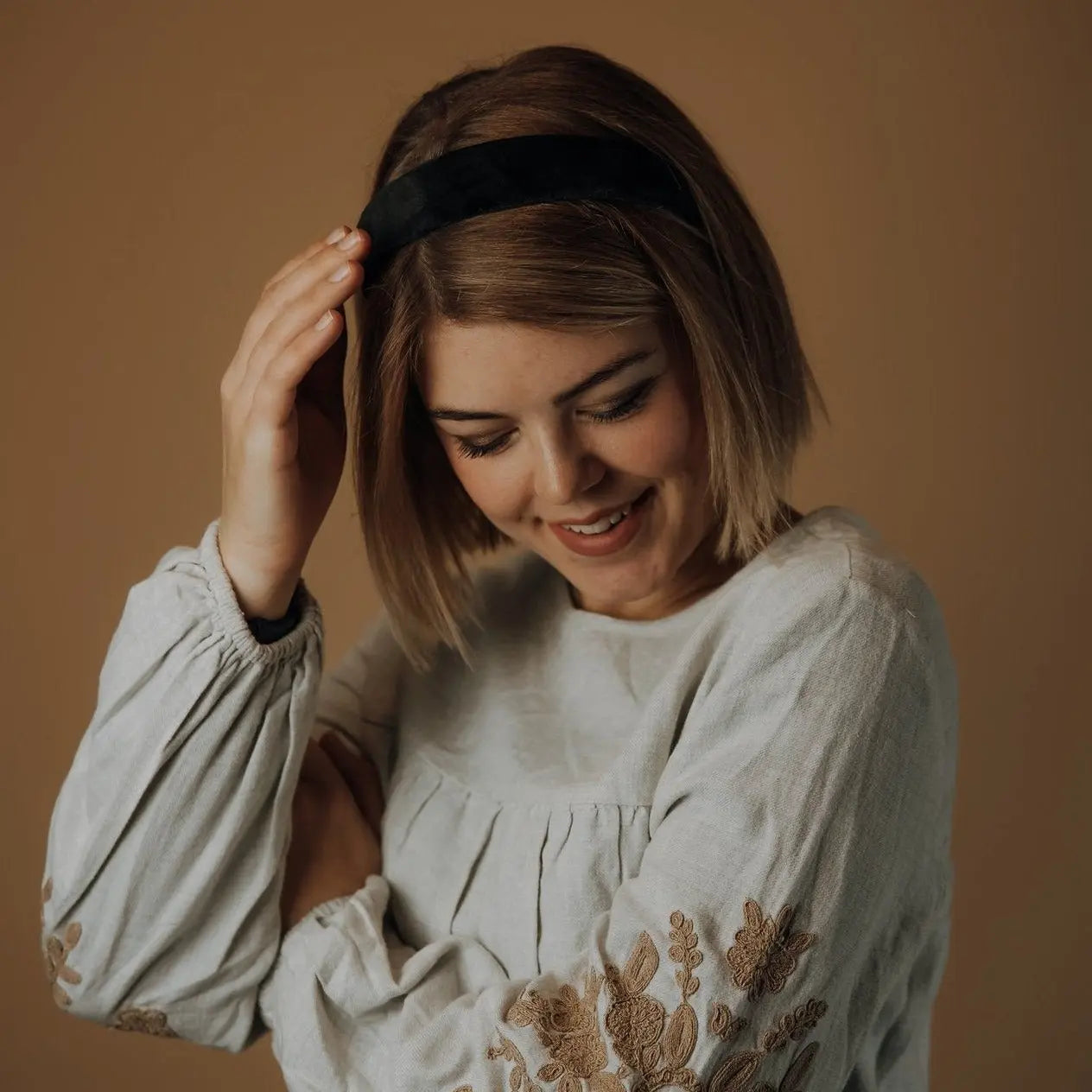 Anne samt schwarz Haarreif