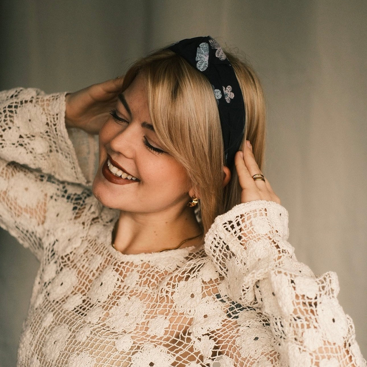 Katharina - große Blumen dunkelblau