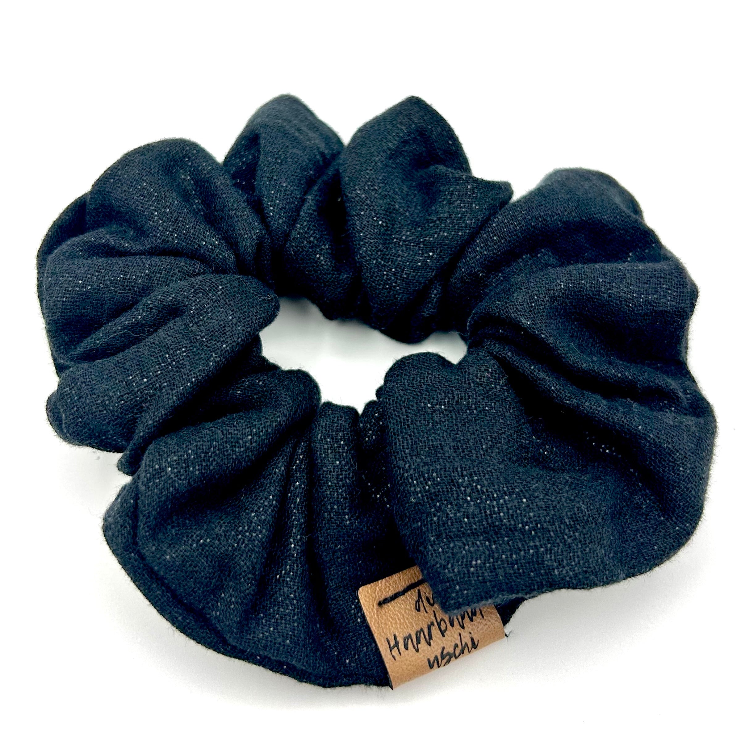 Scrunchie Glitzer schwarz