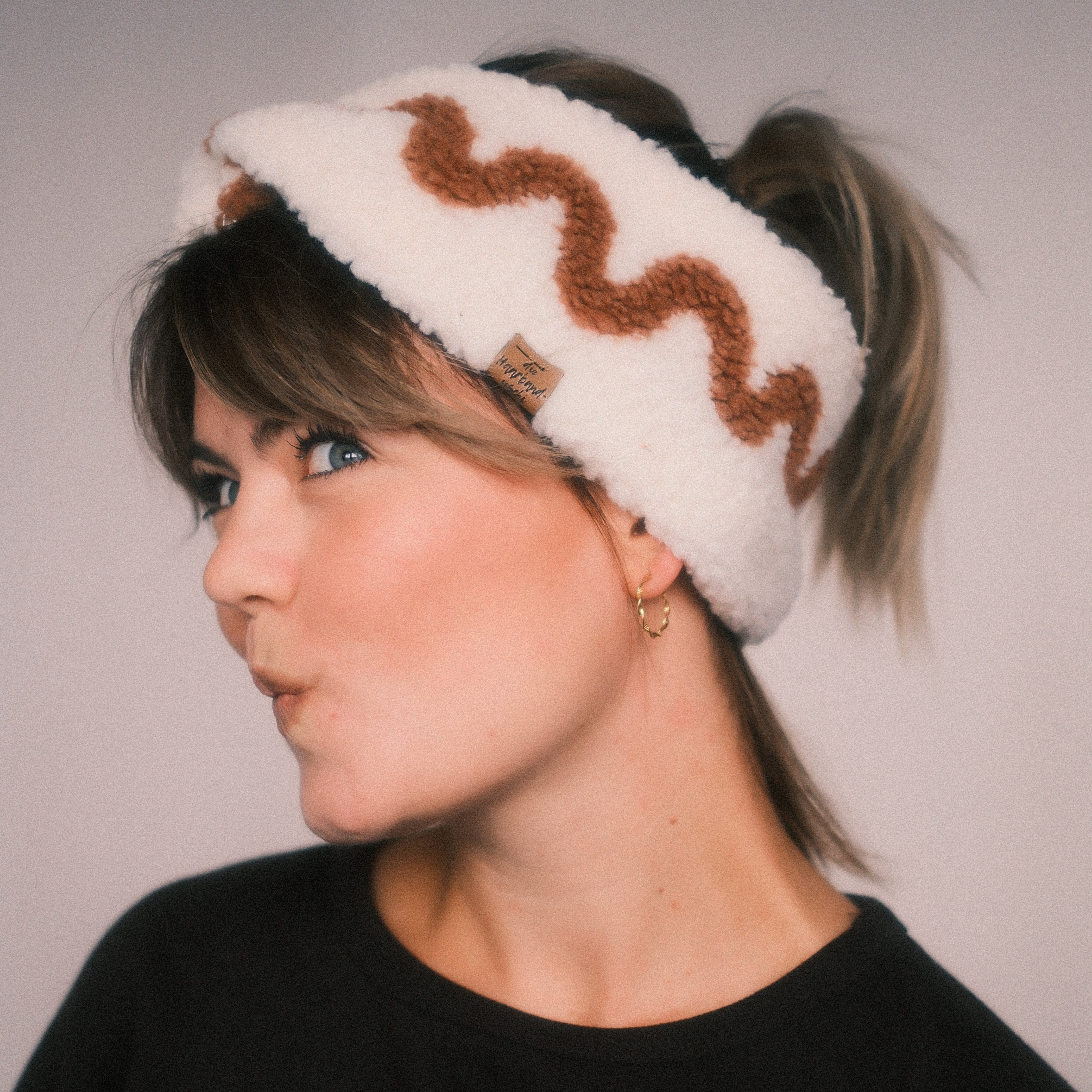 Basic Haarband - Teddy Wave Rost Braun