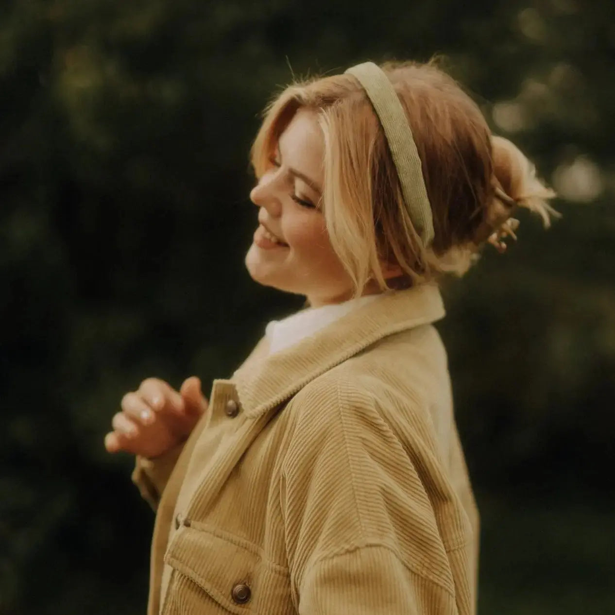 Anna grün Cord Haarreif