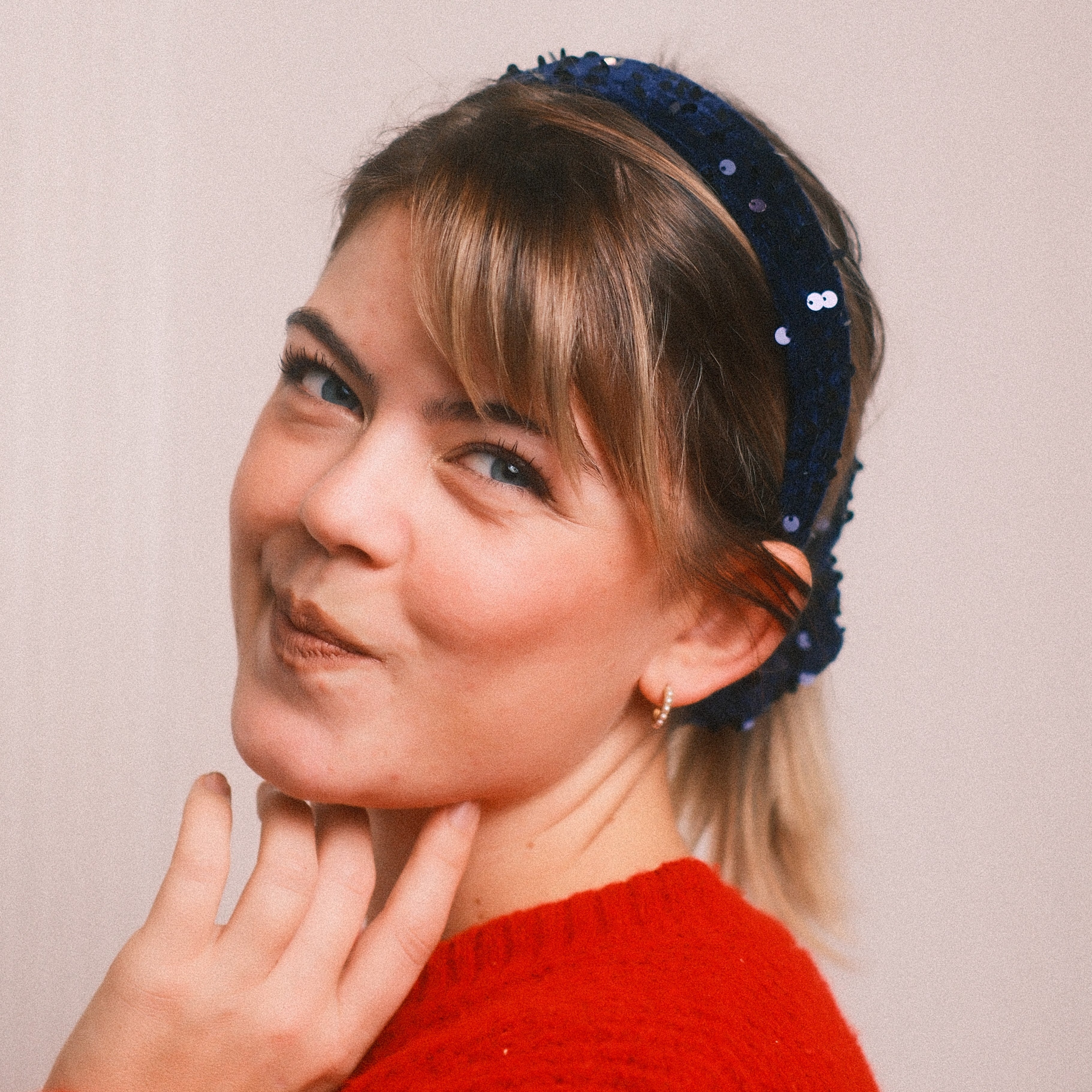 Anne - Pailletten Dunkelblau