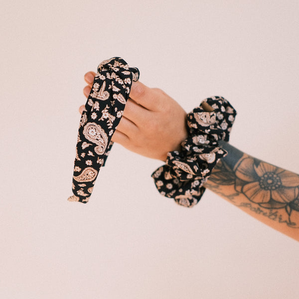 Fritzi - Vintage Paisley Schwarz