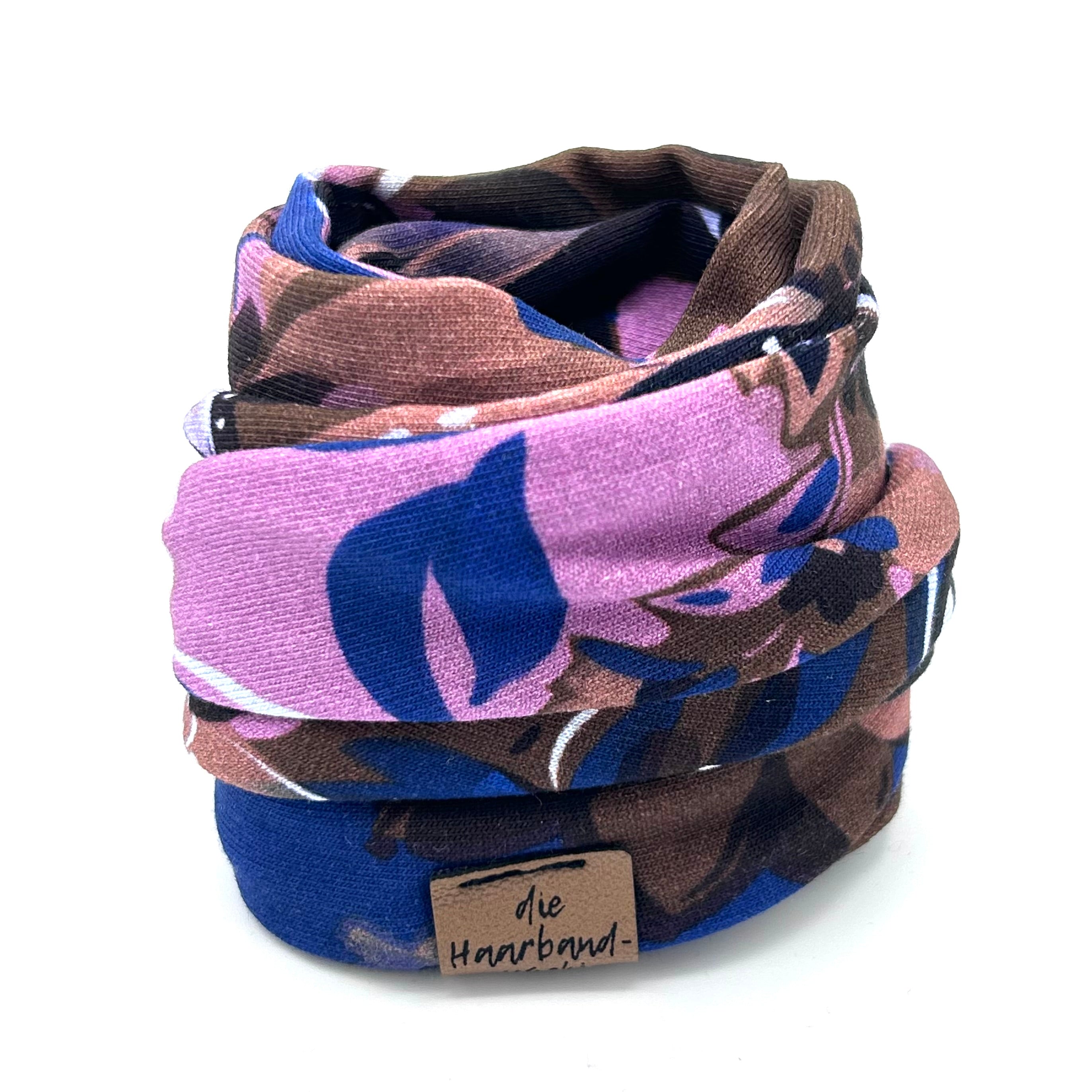 Drahthaarband schmal - Blütenpoesie Dunkel