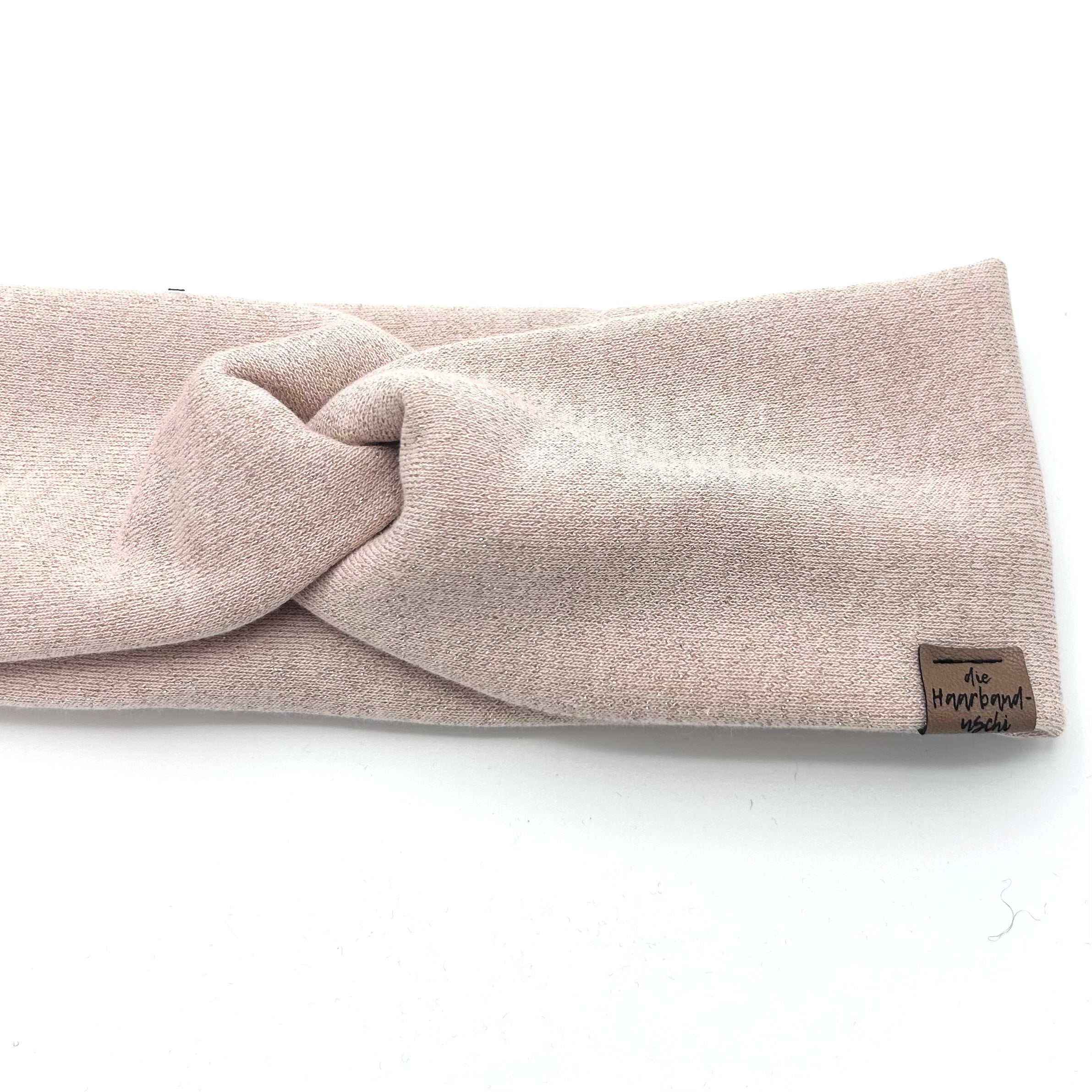 Basic Haarband - Glitzer Beige