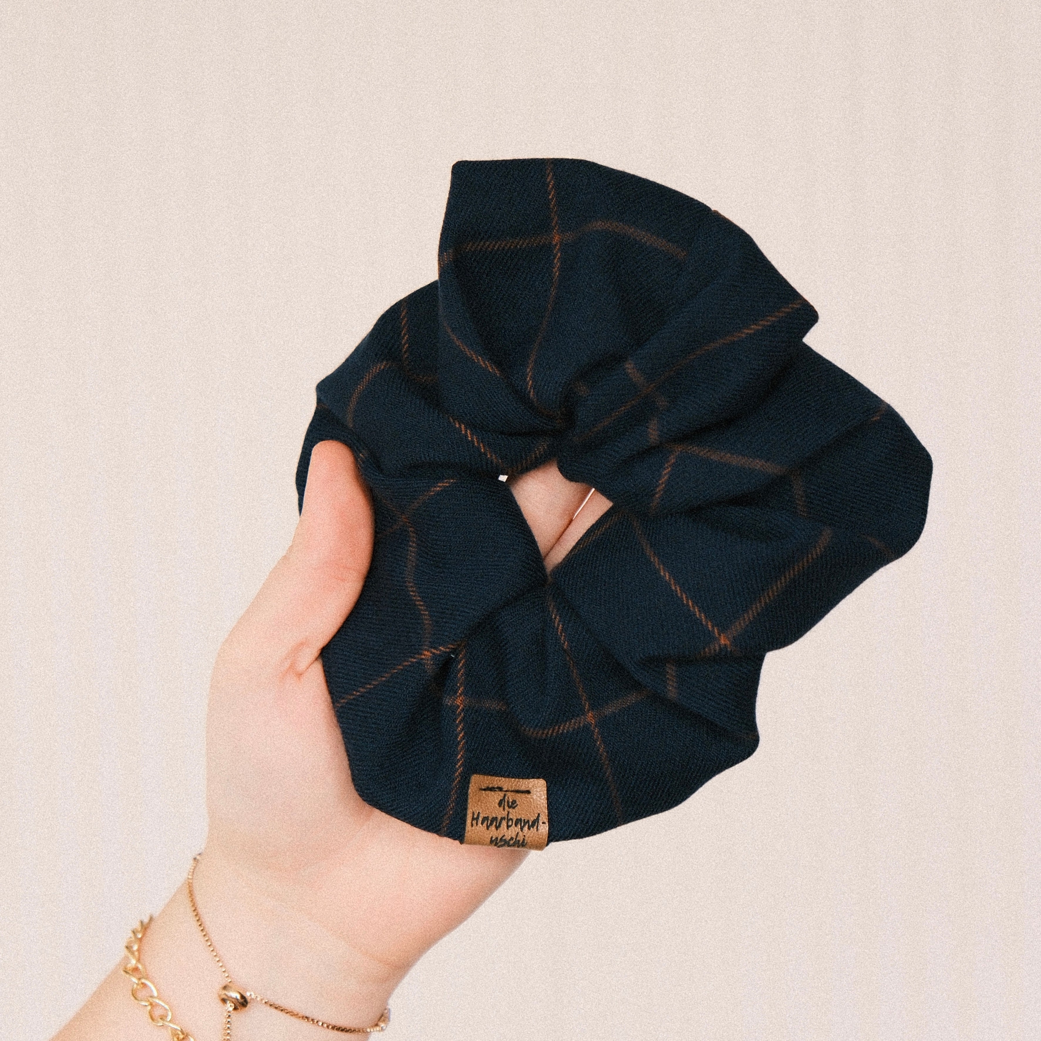 Big Scrunchie - XOXO Blau/Braun