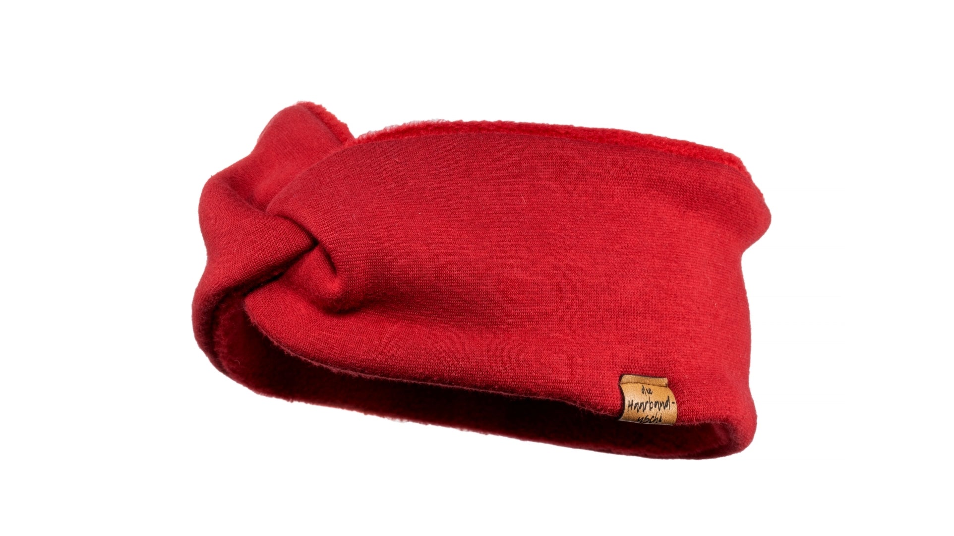 Stirnband Basic gefüttert rot