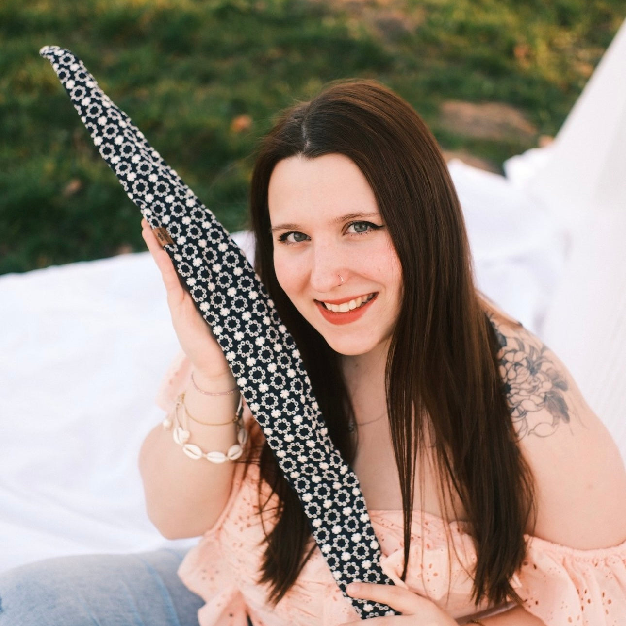 Drahthaarband Stick blau