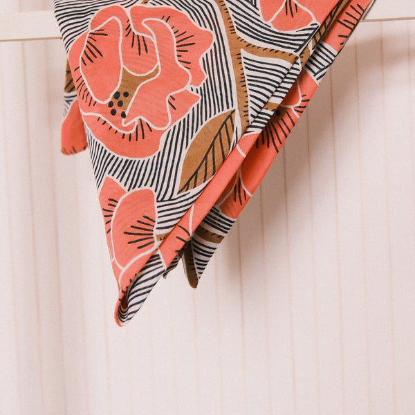 Bandana - Retro Blume Orange
