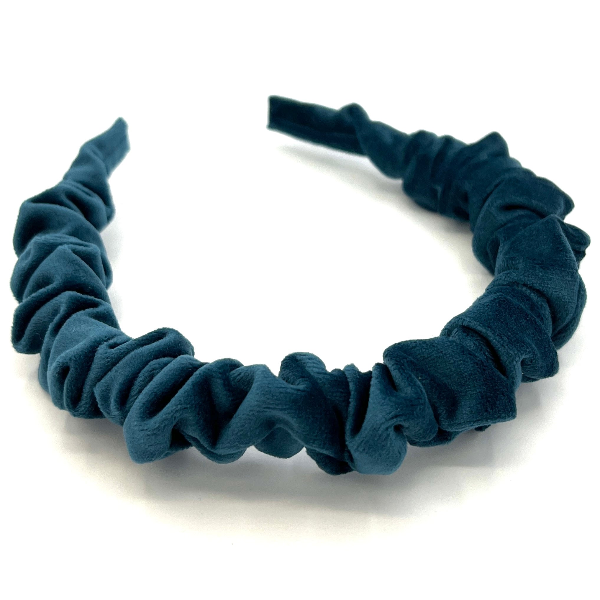 Hilde - ozeanblau Haarreif gerafft