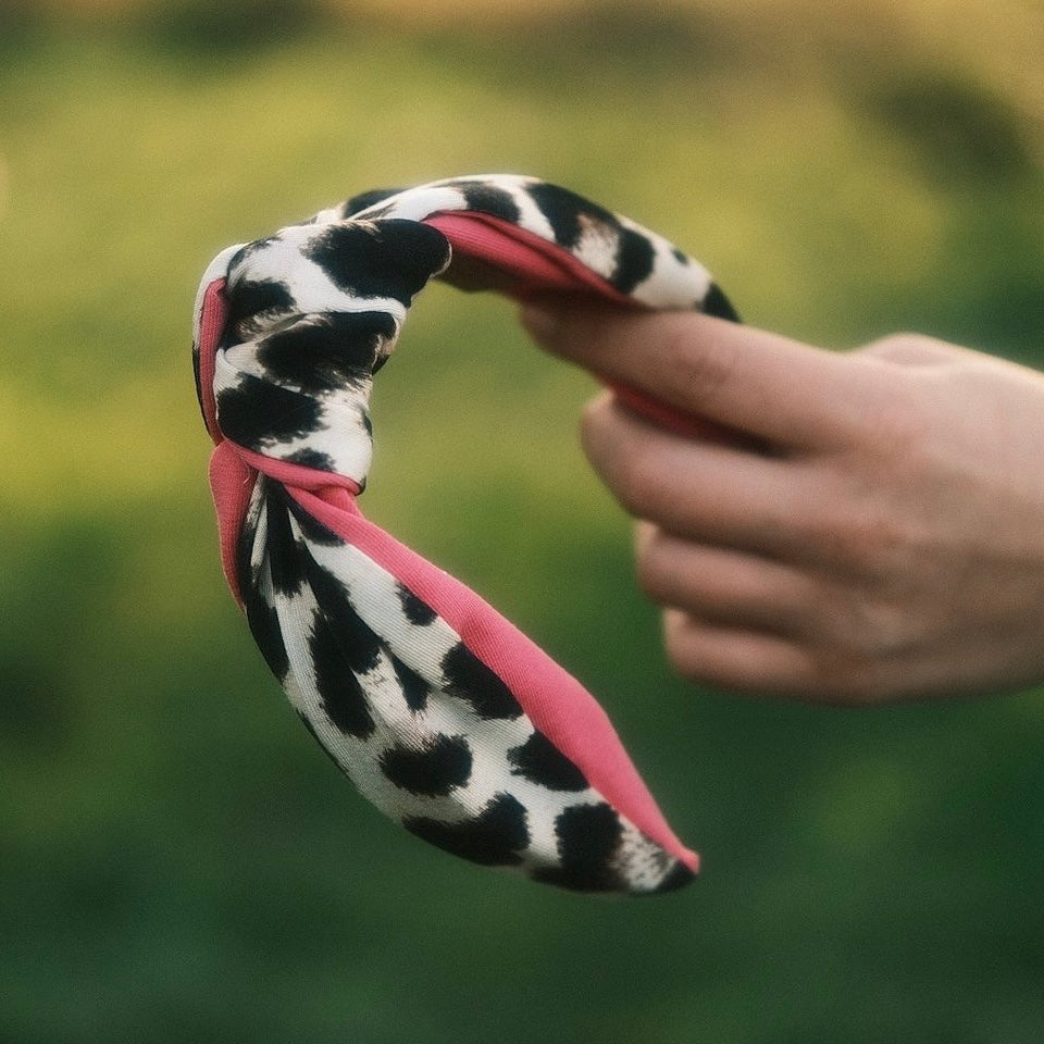 Frieda - oh leo pink Haarreif Knoten