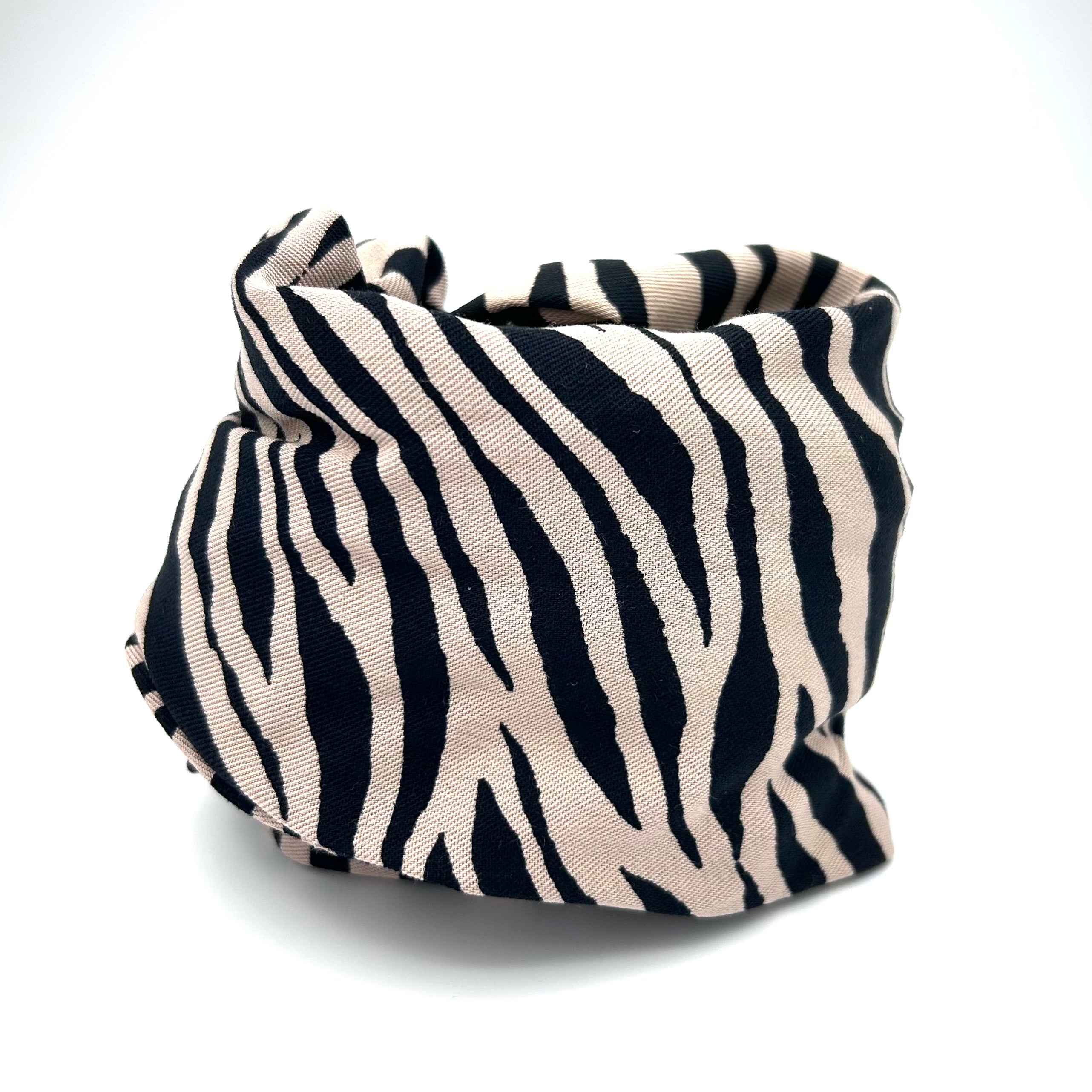 Drahthaarband breit - Beige Zebra