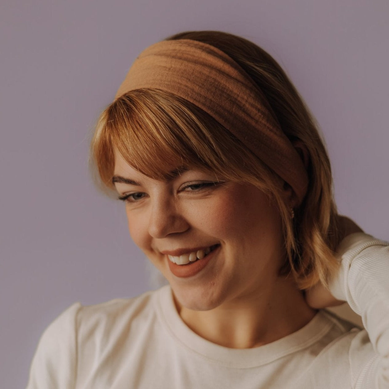 Drahthaarband Musselin Natur