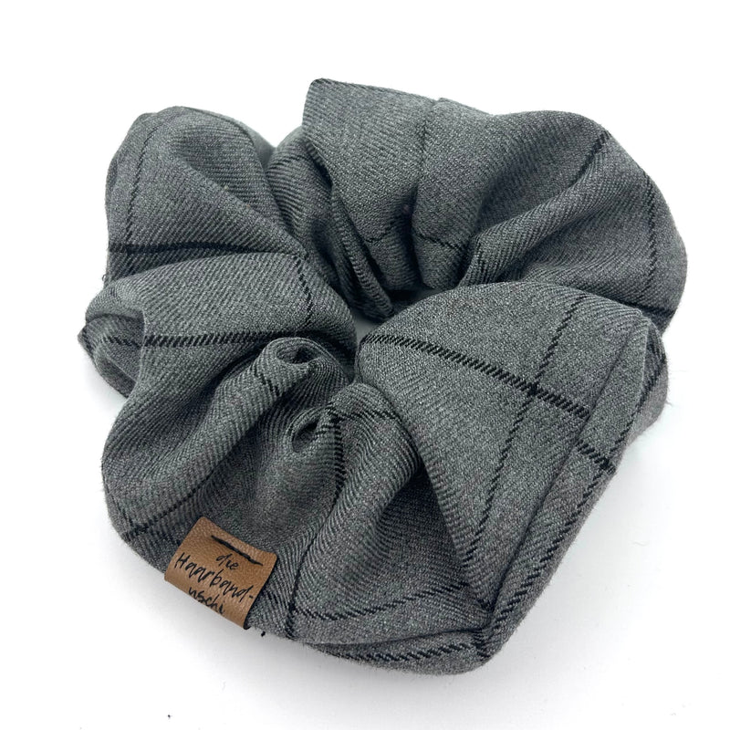 Big Scrunchie - XOXO Grau/Schwarz