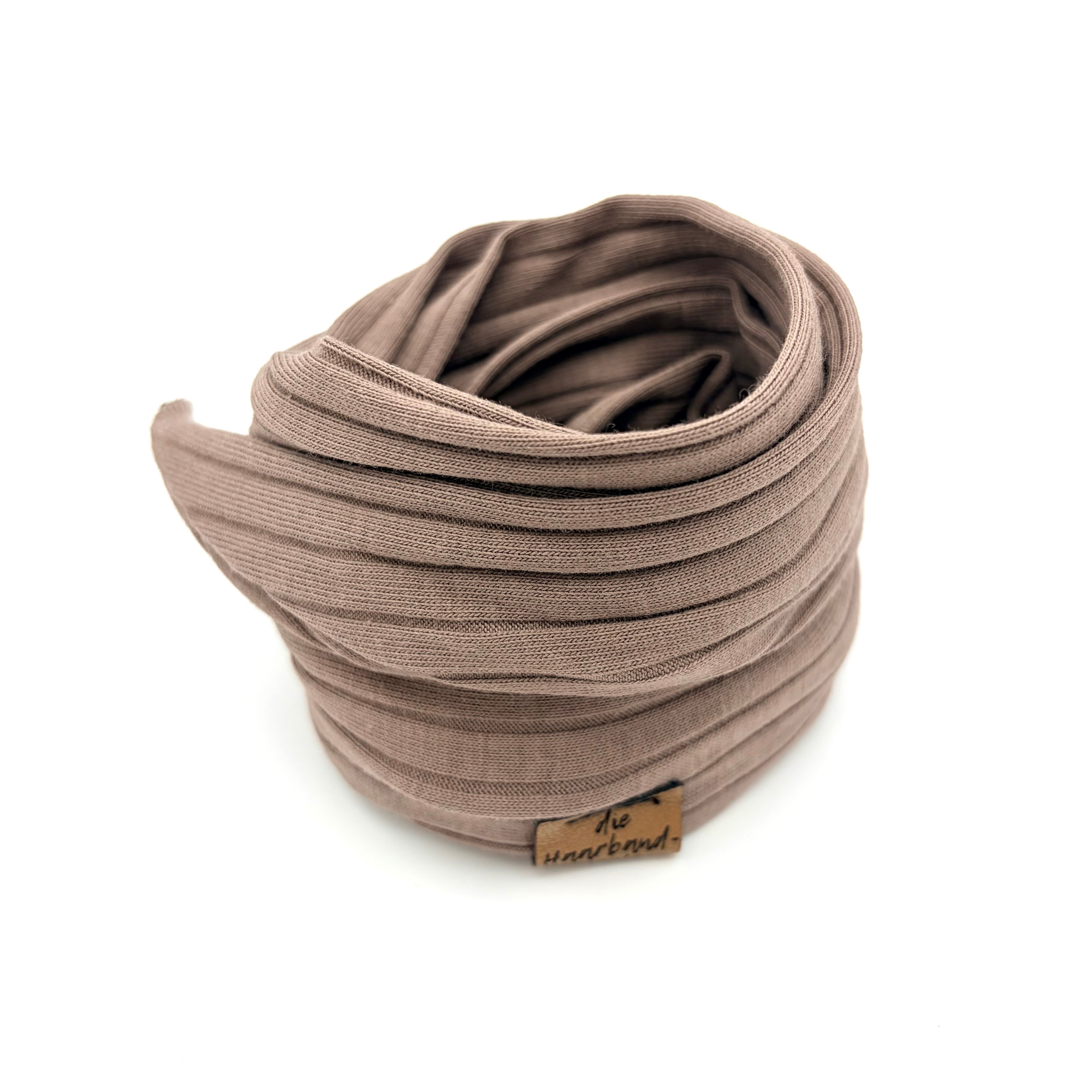 Drahthaarband schmal - Sporty Rib Taupe