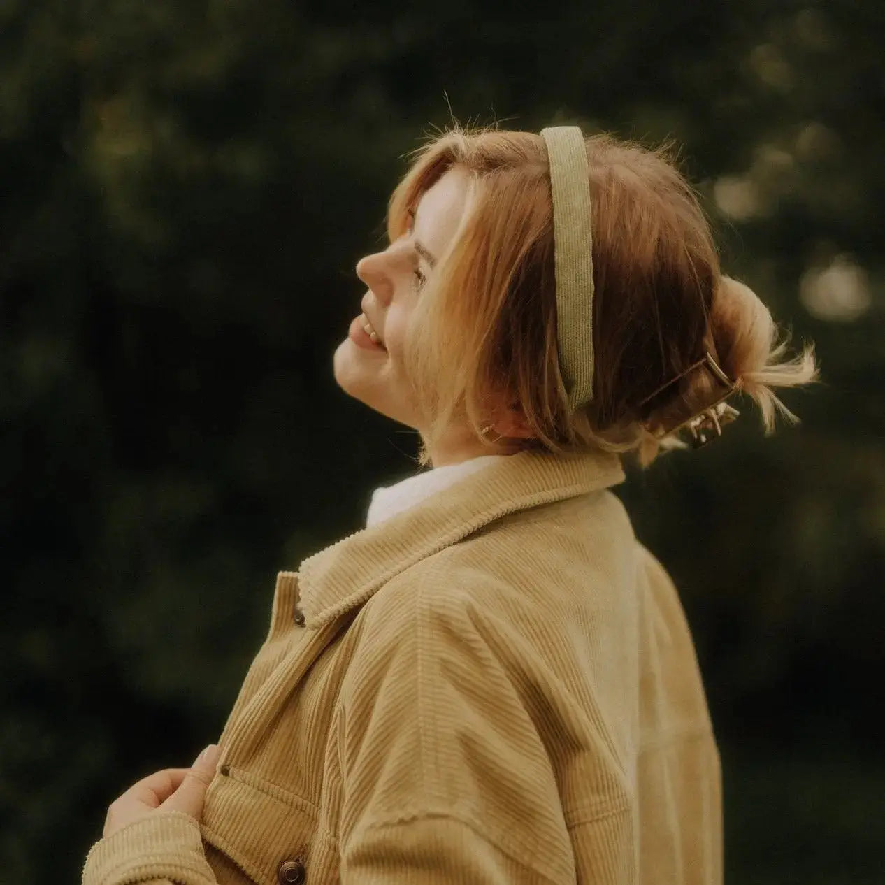 Anna grün Cord Haarreif