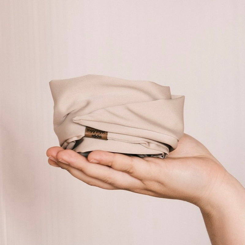 Drahthaarband schmal - Satin Beige