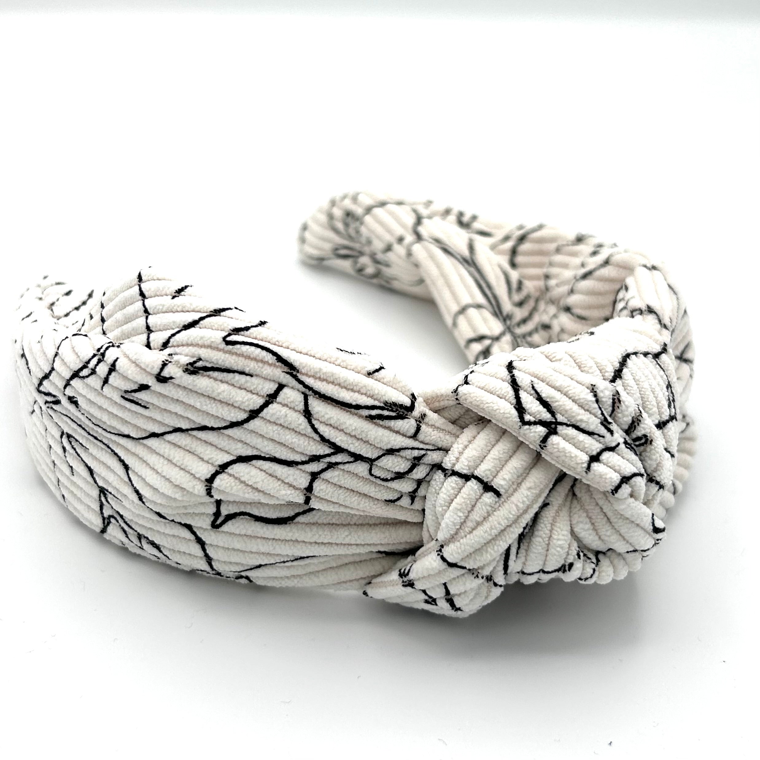 Leyla - Cord Blume Weiß