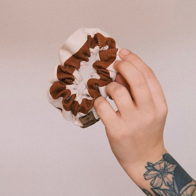 Scrunchie - Stripes Braun