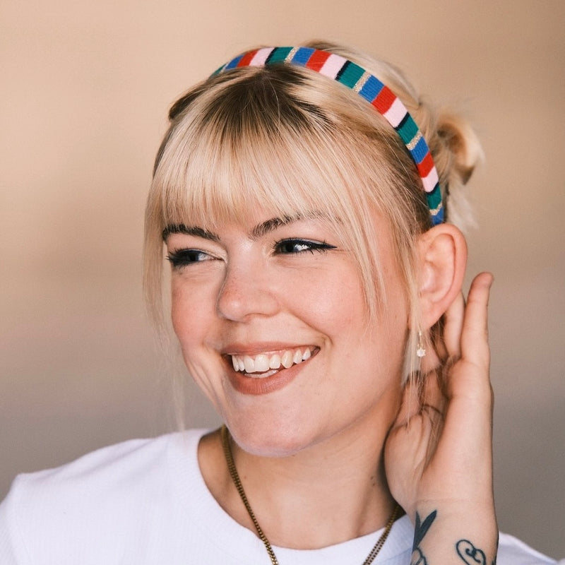 Anna - Gestreift Bunt/Glitzer