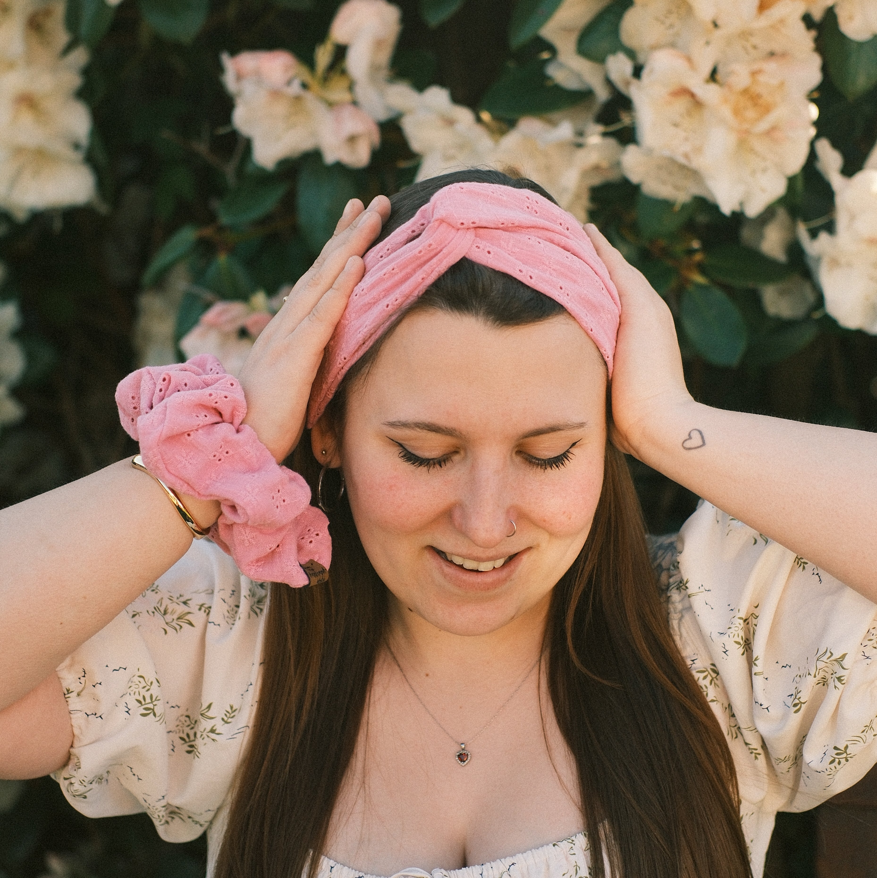 Drahthaarband schmal - Cotton Dream Rosa