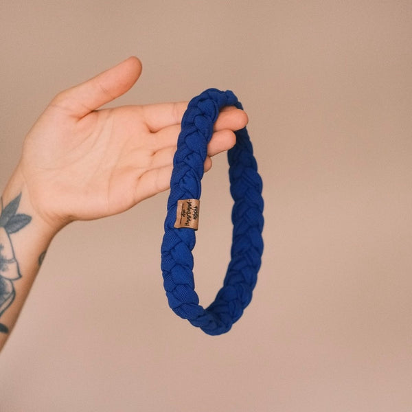 Haarband geflochten - Royalblau