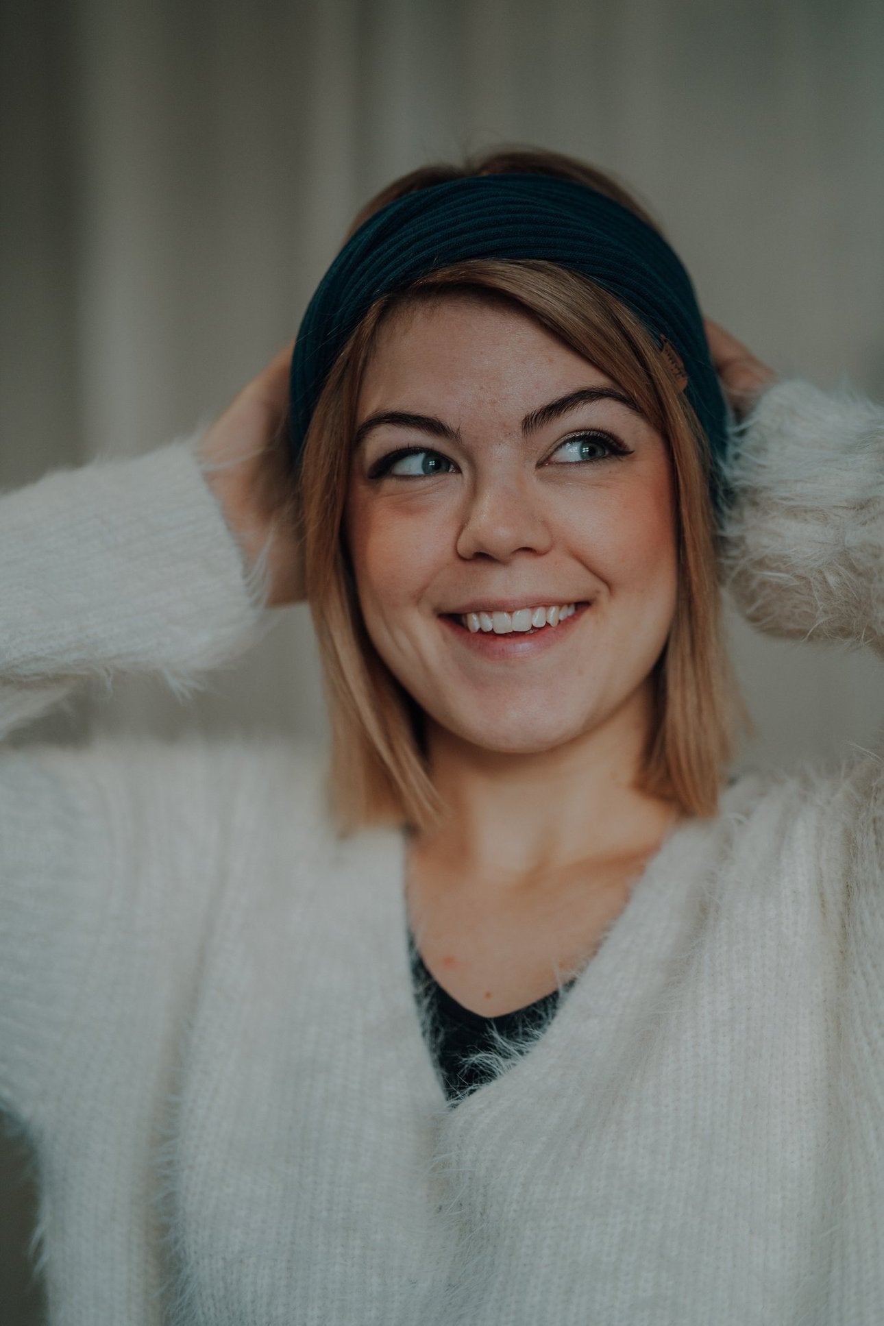 Stirnband gedreht Petrol