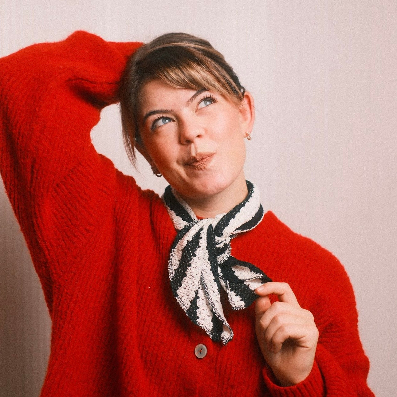 Mikro Schal - Geschenk gestreift