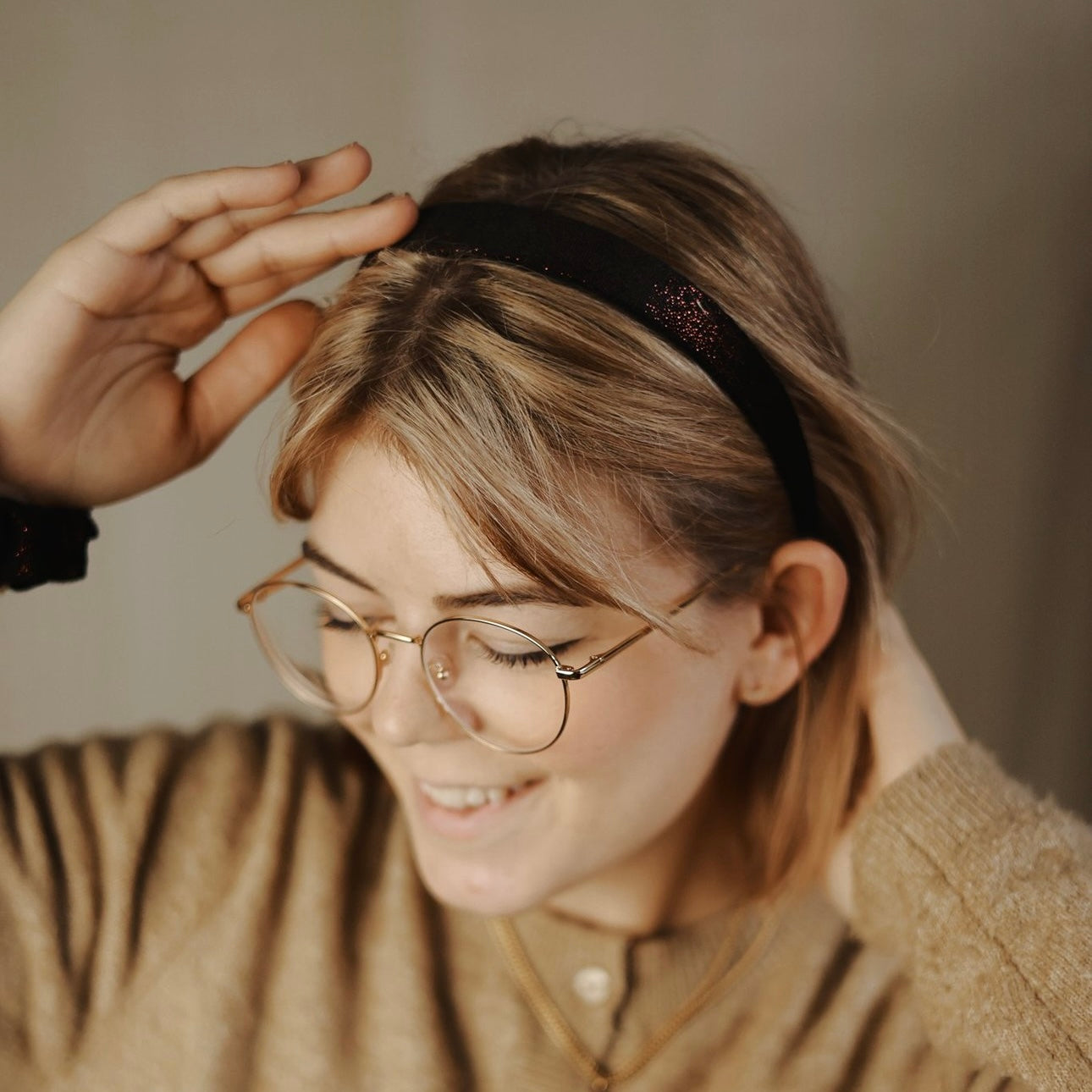 Anna Glitzer Rot Haarreif