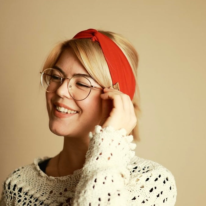 Basic Haarband - Natur Rot