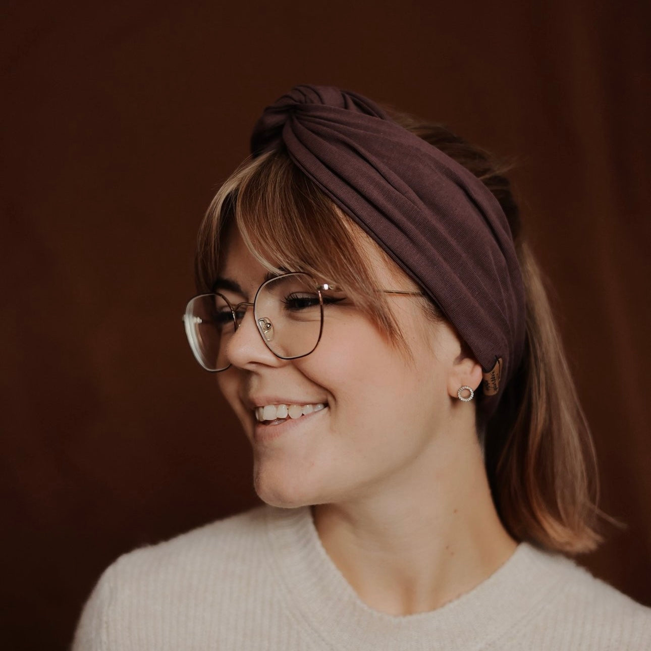 Drahthaarband breit - Mauve