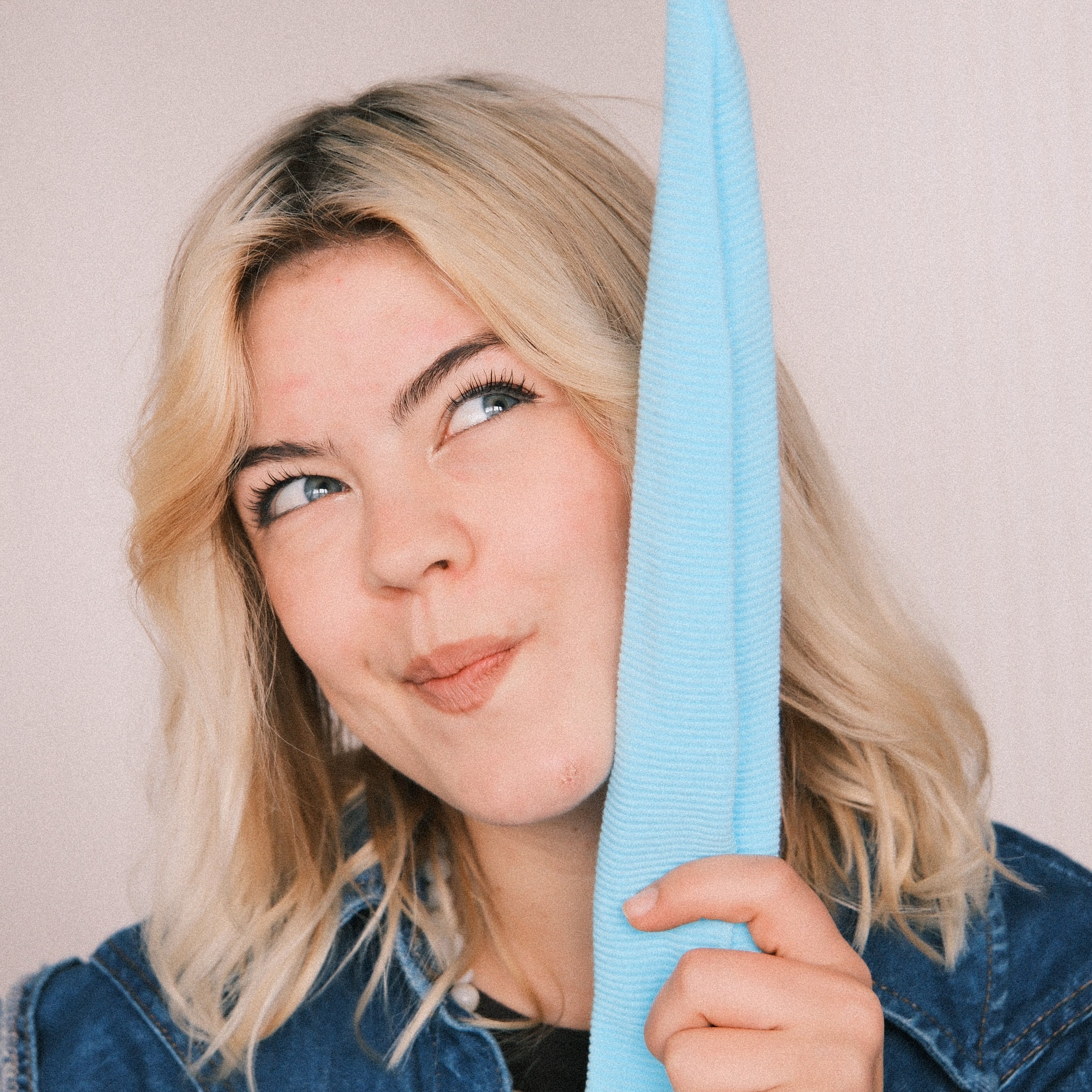 Drahthaarband schmal - Soft Rip Baby Blau
