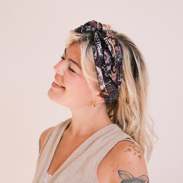 Drahthaarband breit - Bohemian Patchwork