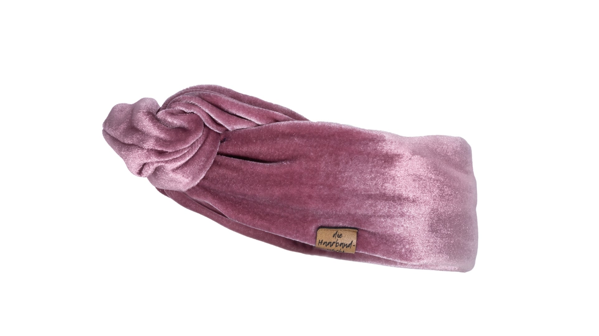 Drahthaarband Samt rosa