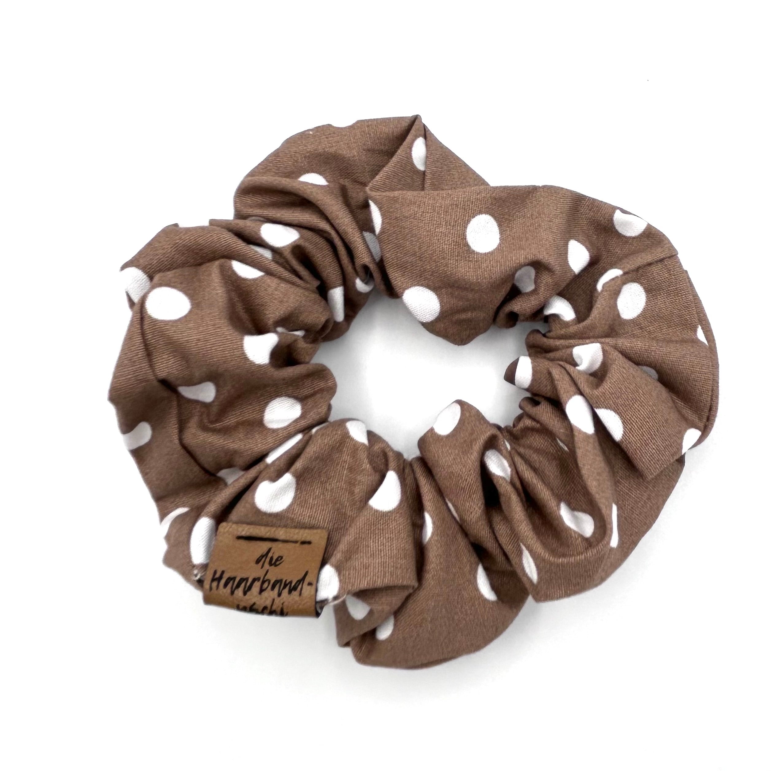 Scrunchie - Dots Braun