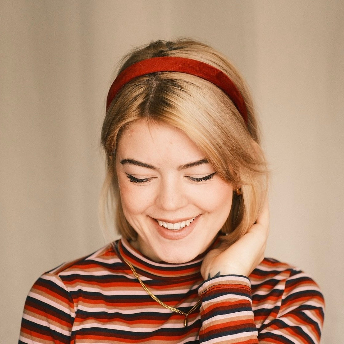 Anna - coralenrot Samt