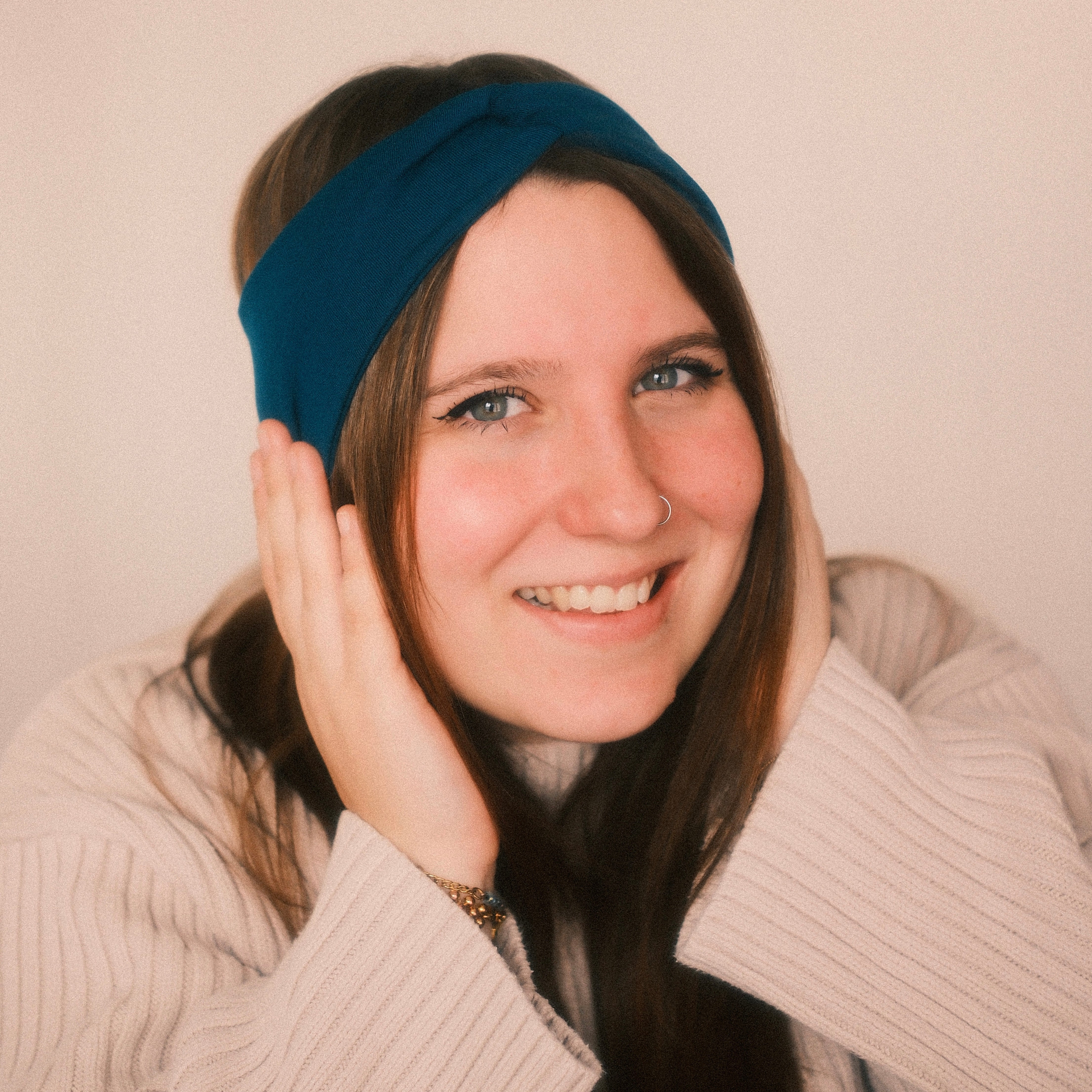 Basic Haarband -Petrol