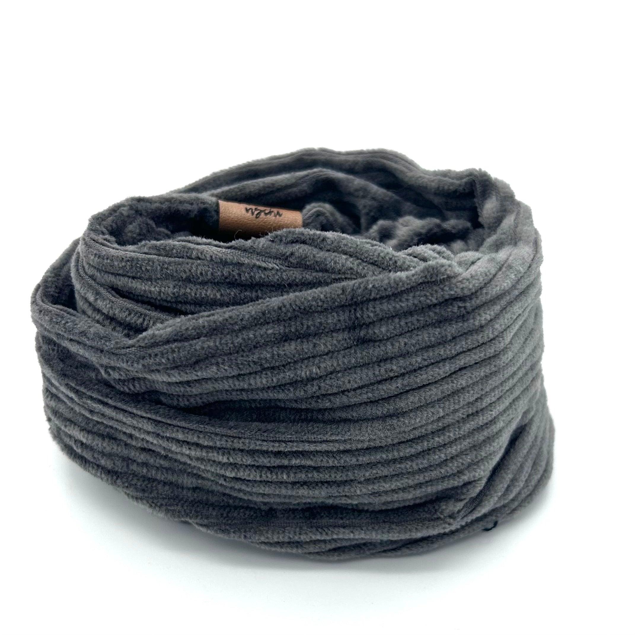 Drahthaarband schmal - Cord Grau