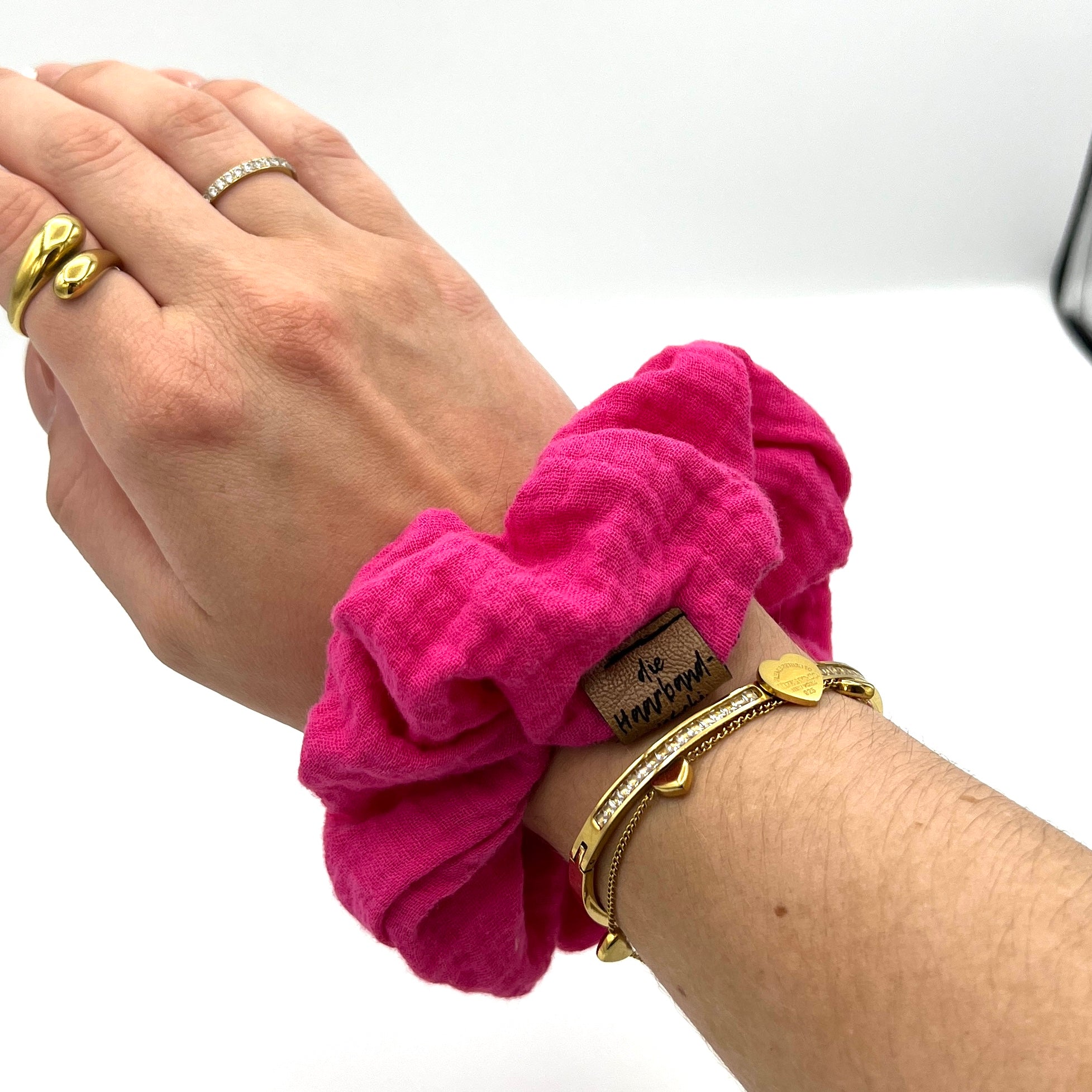 Scrunchie Musselin pink