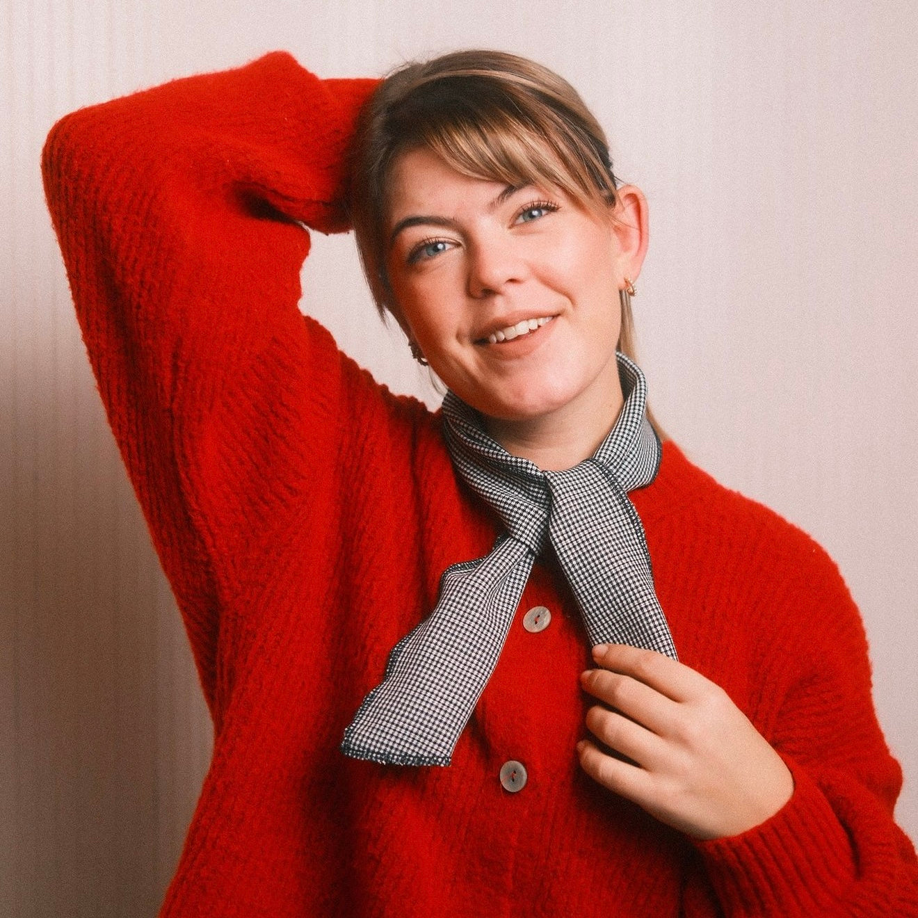 Mikro Schal - Geschenk kariert