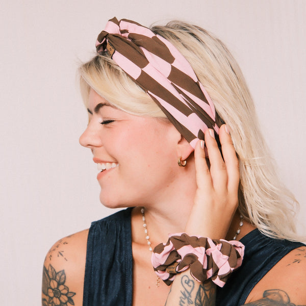 Drahthaarband breit - Candy Lines Olive